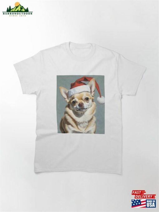 Chihuahuain In A Santa Hat Classic T-Shirt Hoodie Unisex