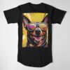 Chill Dog Pop Art Style Long T-Shirt Hoodie Classic