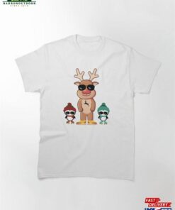 Chillinwith Friends Cool Reindeer And Penguin Crew Classic T Shirt Unisex Sweatshirt 1