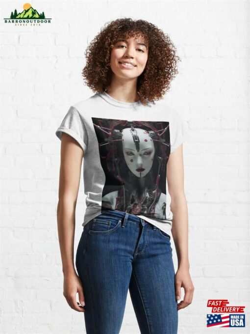 Chinese Anime Manga Cyberpunk Geisha Classic T-Shirt Unisex