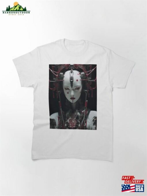 Chinese Anime Manga Cyberpunk Geisha Classic T-Shirt Unisex