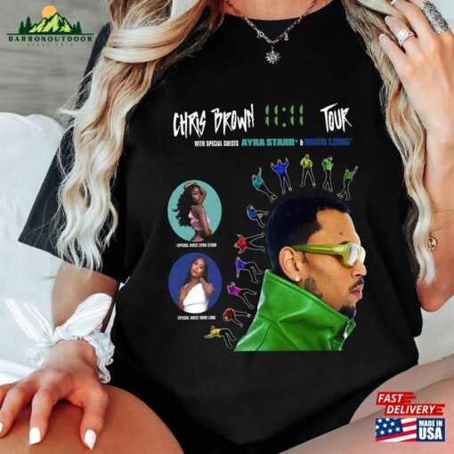 Chris Brown 11 Tour 2024 Shirt Unisex Concert Merch Classic Hoodie