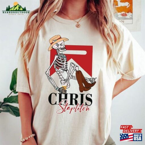 Chris Stapleton Skeleton T-Shirt Cowboy Sweatshirt Retro 90S Fan Gift Tee Hoodie