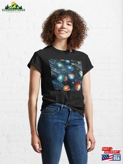 Christmas Balls Floating Through The Space Classic T-Shirt Sweatshirt