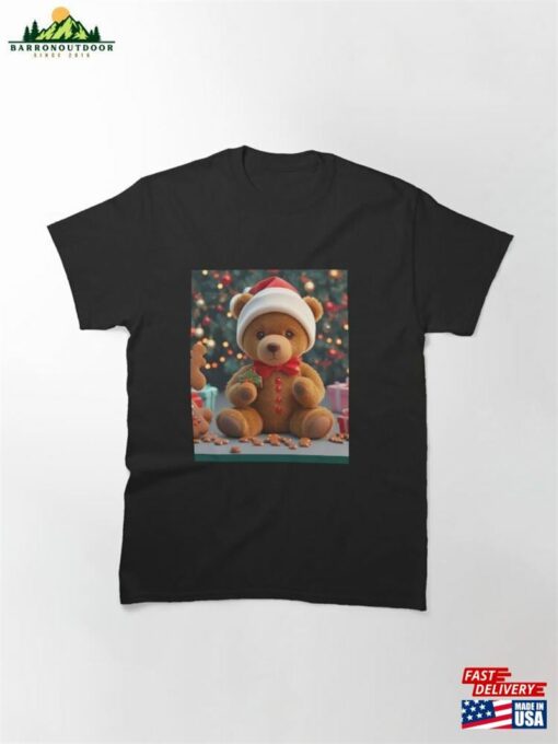 Christmas Bear Loves Gingerbread Cutie Gift Classic T-Shirt Hoodie