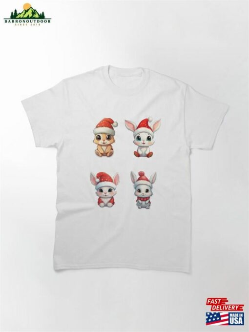 Christmas Bunnies Sticker Pack Classic T-Shirt Hoodie