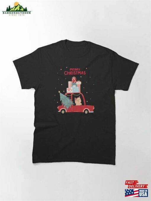 Christmas Cat Classic T-Shirt Hoodie Unisex