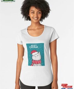 Christmas Cat Premium Scoop T Shirt Hoodie Classic 1