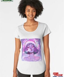 Christmas Cyber Girl Smoke Hand Drawing Premium Scoop T-Shirt Classic Unisex Christmas Cyber Girl Smoke Hand Drawing Premium Scoop T-Shirt Classic Unisex