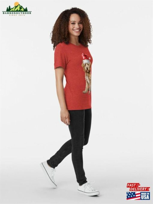 Christmas Doodle Pup Tri Blend T-Shirt Sweatshirt Hoodie