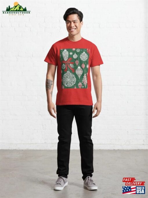 Christmas Glass Ornaments Pattern Classic T-Shirt Sweatshirt