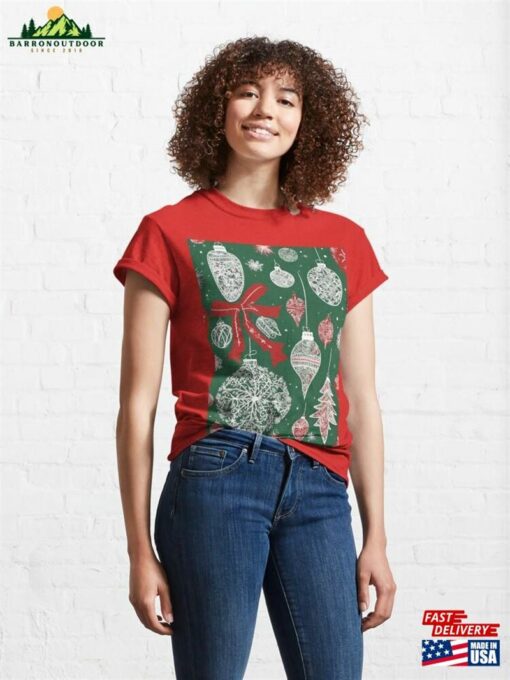 Christmas Glass Ornaments Pattern Classic T-Shirt Sweatshirt