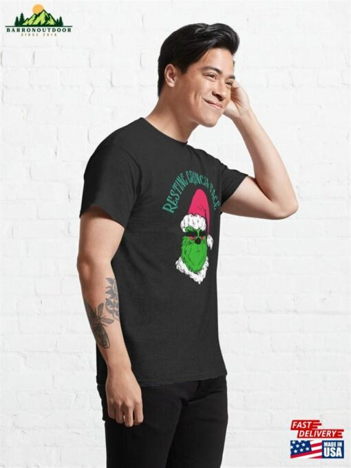 Christmas Grinch Resting Face Classic T-Shirt Hoodie