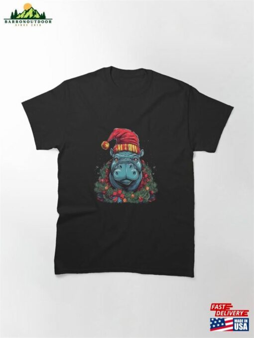 Christmas Hippo Classic T-Shirt