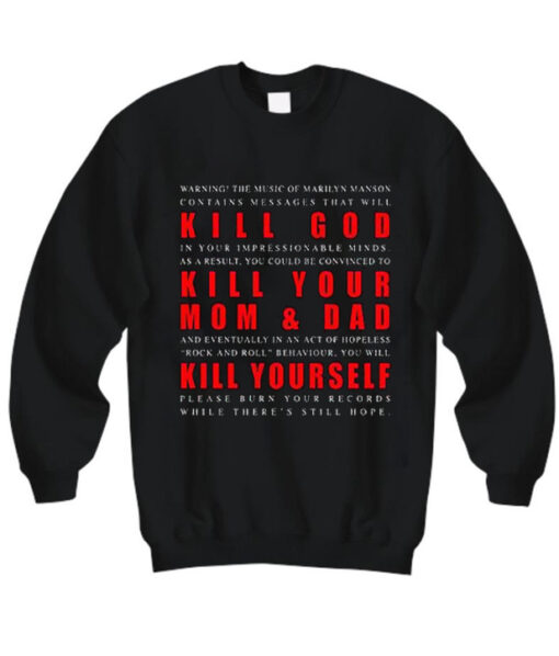 Marilyn Mansion Music Warning Sweatshirt