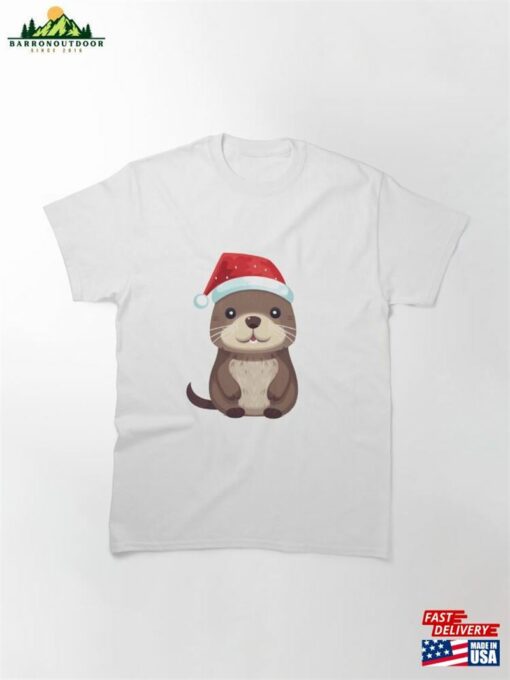 Christmas Otter Classic T-Shirt Hoodie Sweatshirt