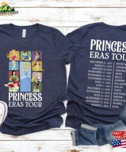 Cinderella Princess Eras Tour Shirt Retro Characters Concert Music Moana Belle Jasmine Sweatshirt Unisex 1