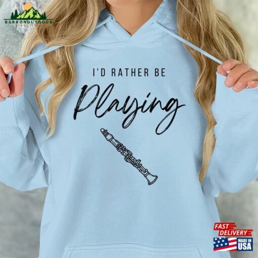 Clarinet Player Hoodie T-Shirt Gift Clarinetist Sweater School Orchestra Unisex