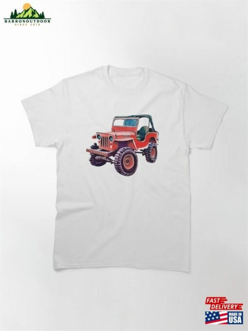 Classic Red Flat Fender 4X4 Art Print T-Shirt Hoodie