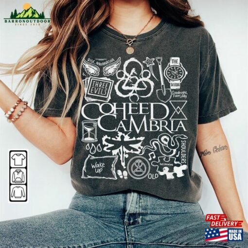 Coheed And Cambria Doodle Art Shirt Vintage Lyrics Tattoo Design Tour Concert 2023 Da3105dt Classic Sweatshirt