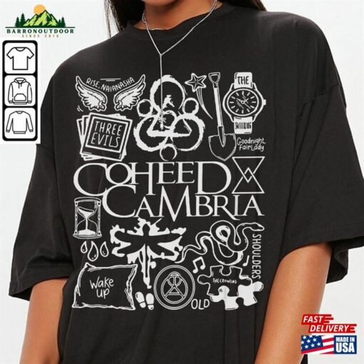 Coheed And Cambria Doodle Art Shirt Vintage Lyrics Tattoo Design Tour Concert 2023 Da3105dt Classic Sweatshirt