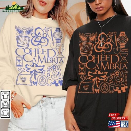 Coheed And Cambria Doodle Art Shirt Vintage Lyrics Tattoo Design Tour Concert 2023 V1 Da3105dt Unisex Sweatshirt