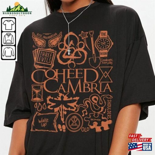 Coheed And Cambria Doodle Art Shirt Vintage Lyrics Tattoo Design Tour Concert 2023 V1 Da3105dt Unisex Sweatshirt