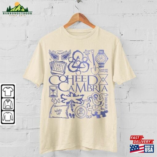 Coheed And Cambria Doodle Art Shirt Vintage Lyrics Tattoo Design Tour Concert 2023 V1 Da3105dt Unisex Sweatshirt