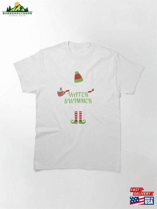 Cold Water Swimmer Elf Christmas Party Classic T-Shirt Hoodie Unisex