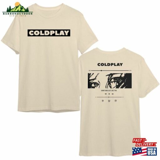 Coldplay Anime T-Shirt Music Of The Spheres World Tour 2023 Retro Tee Classic