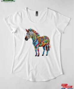 Colored Zebra With A Designed Body Premium Scoop T-Shirt Classic 2 Colored Zebra With A Designed Body Premium Scoop T Shirt Classic 3