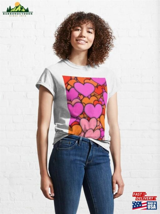 Colorful Hearts Classic T-Shirt