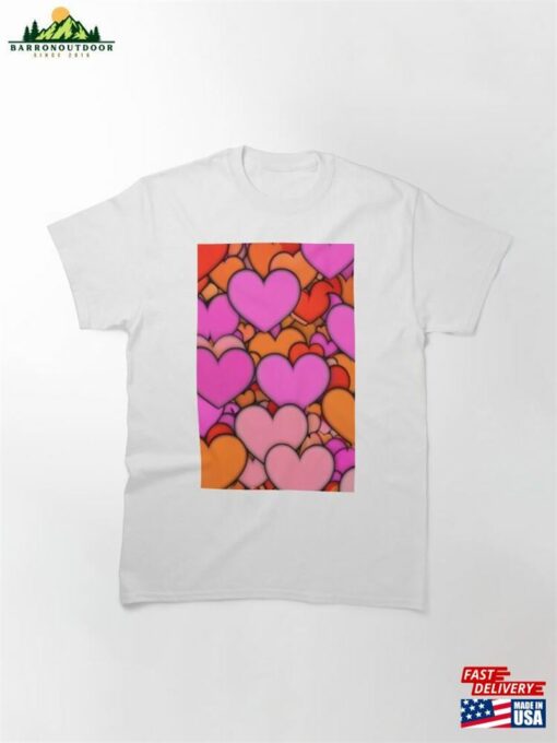 Colorful Hearts Classic T-Shirt