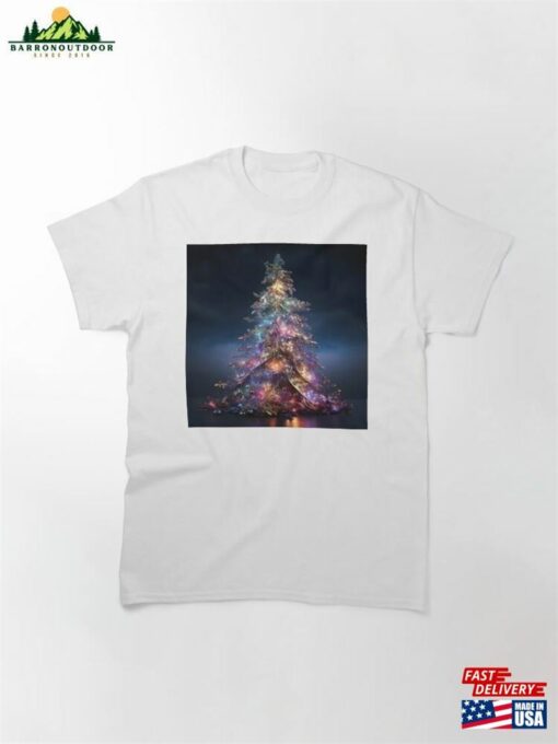 Colorful Iridescent Holiday Christmas Tree Classic T-Shirt