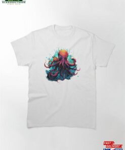 Colorful Kraken Illustration Classic T-Shirt Hoodie 1 Colorful Kraken Illustration Classic T Shirt Hoodie 2