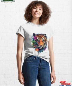 Colorful Lion Portraits Classic T Shirt Unisex 1