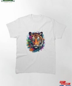 Colorful Lion Portraits Classic T Shirt Unisex 2