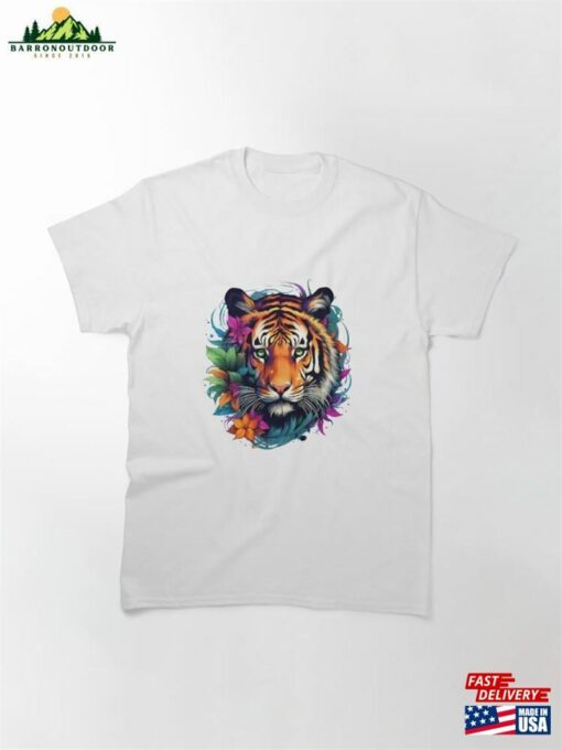 Colorful Lion Portraits Classic T-Shirt Unisex