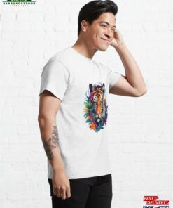Colorful Lion Portraits Classic T Shirt Unisex 4