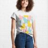 Colorful Pastel Blue Yellow Pink Llamas Whimsical Llama Motif Best Xmas Gifts Classic T-Shirt