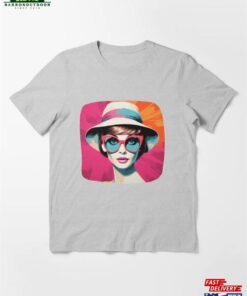 Colorful Pop Art Portrait Of Stylish Woman Essential T-Shirt Unisex