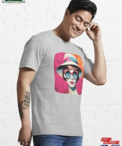 Colorful Pop Art Portrait Of Stylish Woman Essential T Shirt Unisex 3