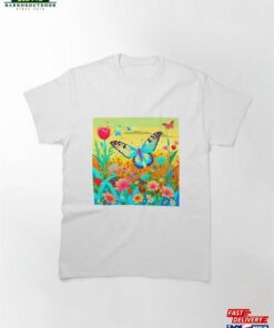Colorful Rainbow Butterfly Classic T Shirt Hoodie 1