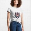 Colorful Tiger Face In Various Colors With Watercolors Classic T-Shirt Sweatshirt