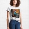 Colorful Vibrant Metallic Peacock Classic T-Shirt Sweatshirt Unisex
