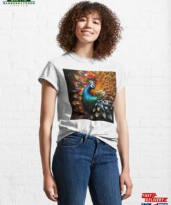 Colorful Vibrant Metallic Peacock Classic T Shirt Sweatshirt Unisex 1