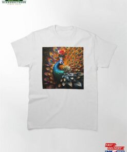 Colorful Vibrant Metallic Peacock Classic T Shirt Sweatshirt Unisex 2