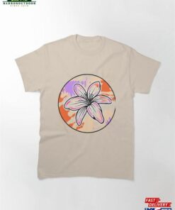 Colorful Wild Flower With Orange And Pink Shadow Classic T-Shirt Unisex Hoodie 1 Colorful Wild Flower With Orange And Pink Shadow Classic T Shirt Unisex Hoodie 2