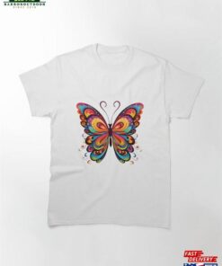 Colourful Butterfly Paisley Rainbow Classic T Shirt Hoodie 1