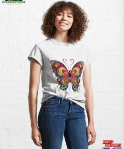 Colourful Butterfly Paisley Rainbow Classic T-Shirt Hoodie 2 Colourful Butterfly Paisley Rainbow Classic T Shirt Hoodie 3